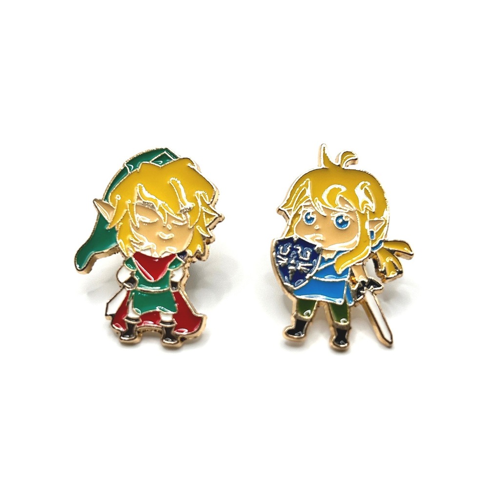 Legend of Zelda Link Enamel Pin Set Unisex OS Multi Chibi Video Game